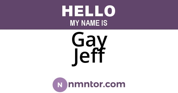 Gay Jeff