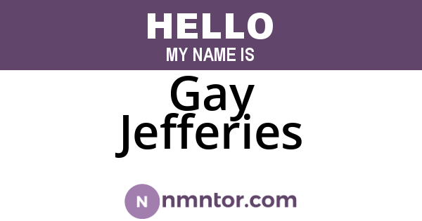 Gay Jefferies