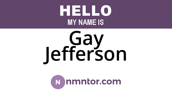 Gay Jefferson