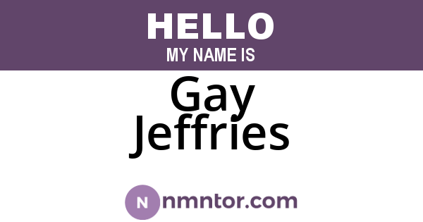 Gay Jeffries