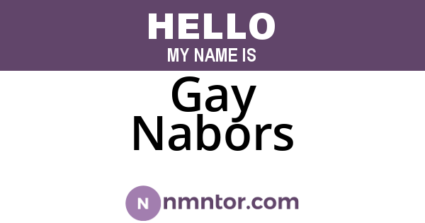 Gay Nabors