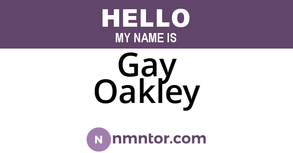 Gay Oakley