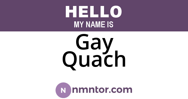 Gay Quach