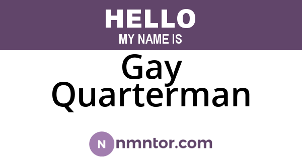 Gay Quarterman