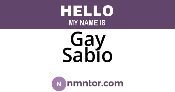 Gay Sabio