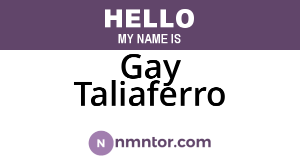 Gay Taliaferro