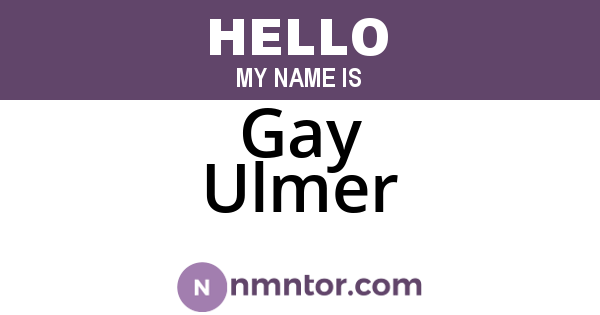 Gay Ulmer