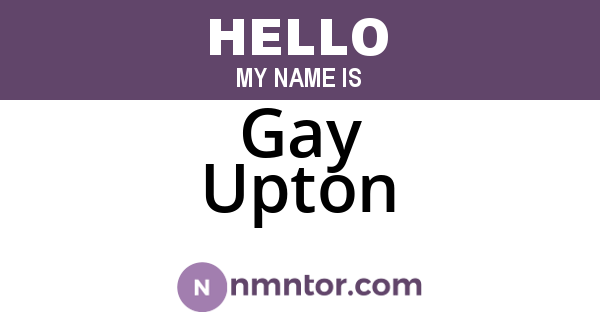 Gay Upton