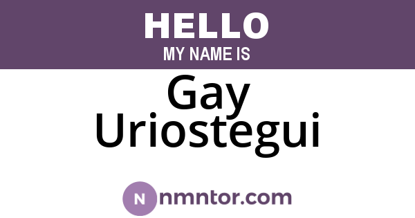 Gay Uriostegui