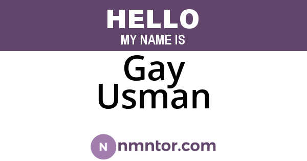 Gay Usman
