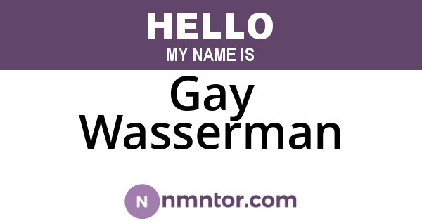 Gay Wasserman