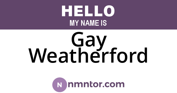 Gay Weatherford