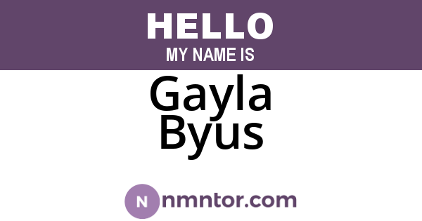 Gayla Byus