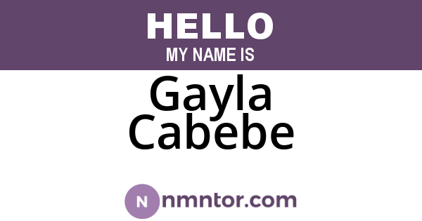 Gayla Cabebe
