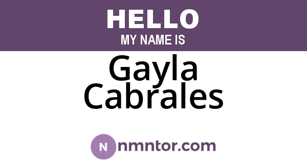 Gayla Cabrales