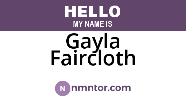 Gayla Faircloth