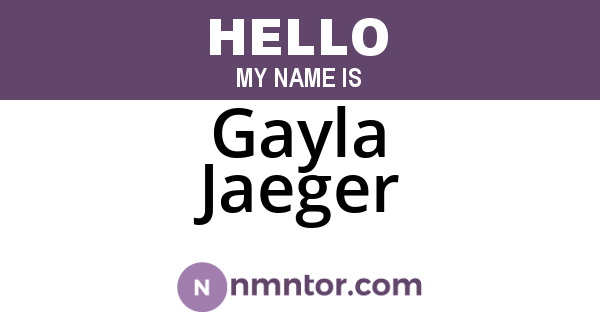 Gayla Jaeger