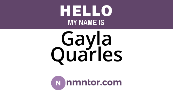 Gayla Quarles