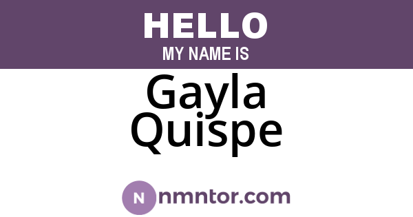 Gayla Quispe