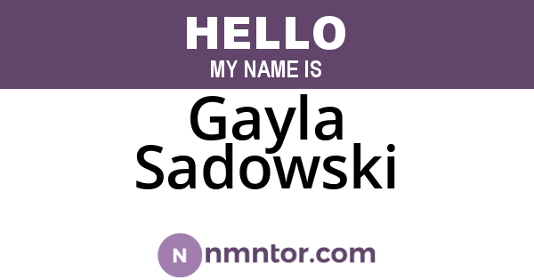 Gayla Sadowski