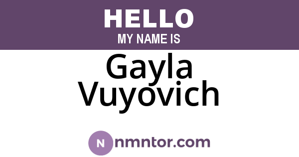 Gayla Vuyovich