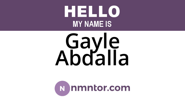 Gayle Abdalla