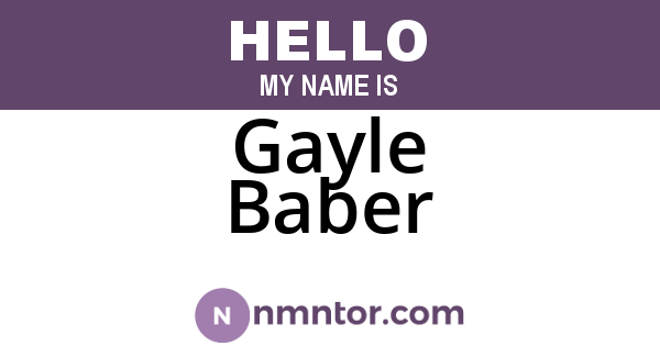 Gayle Baber