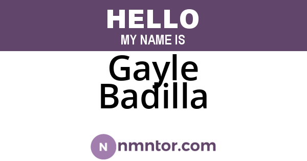 Gayle Badilla