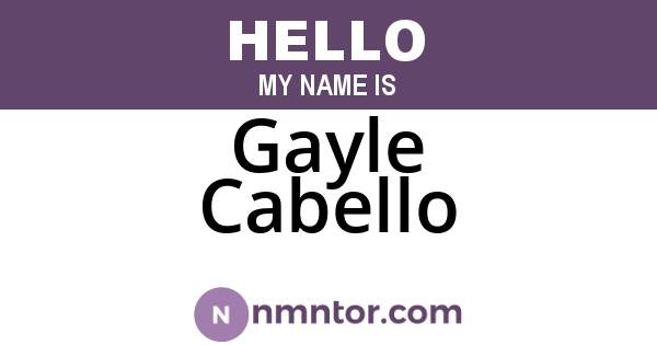 Gayle Cabello