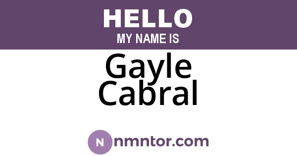 Gayle Cabral