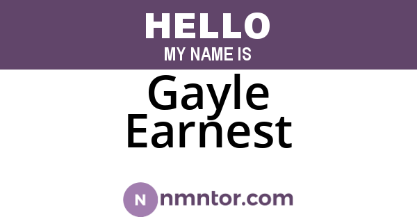 Gayle Earnest