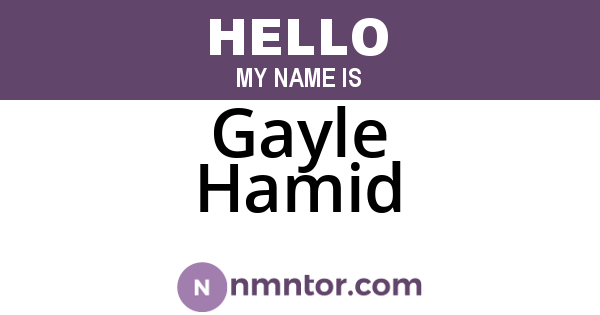 Gayle Hamid