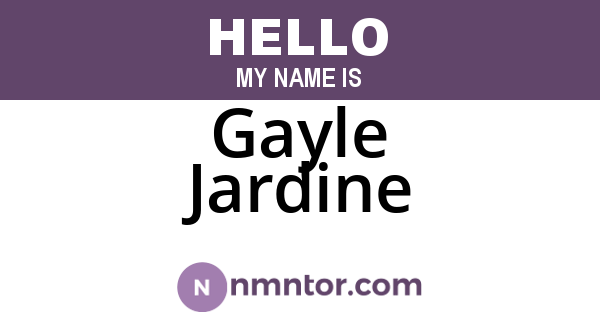 Gayle Jardine