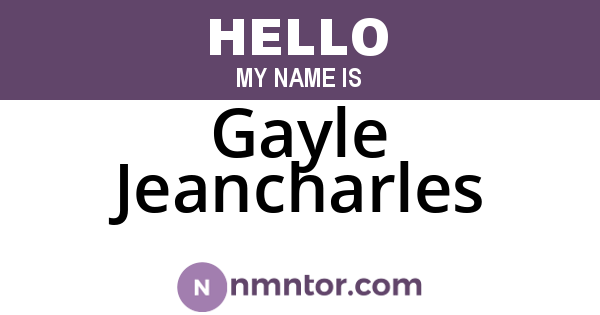 Gayle Jeancharles