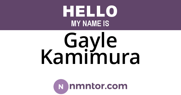 Gayle Kamimura