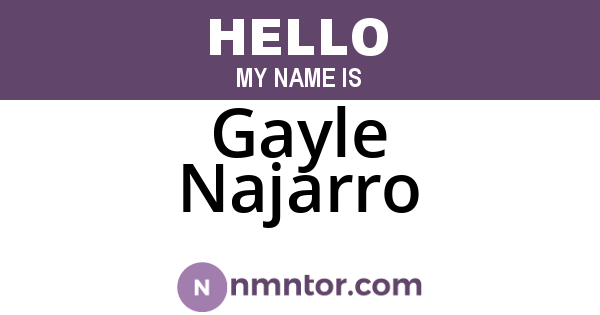 Gayle Najarro