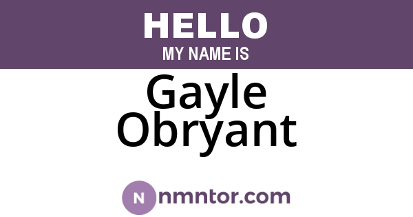 Gayle Obryant