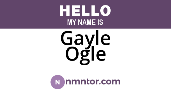Gayle Ogle