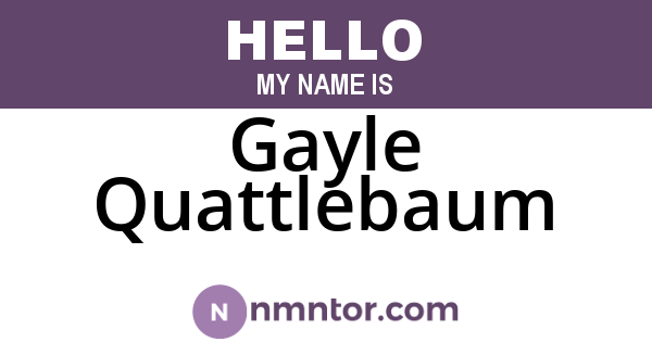 Gayle Quattlebaum
