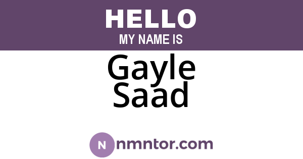 Gayle Saad