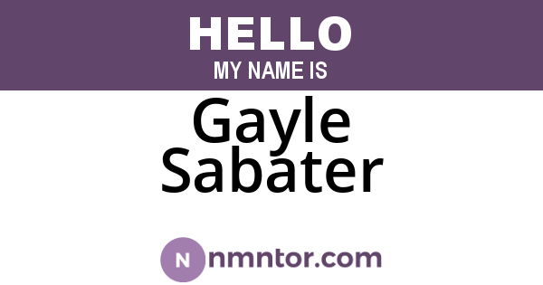 Gayle Sabater