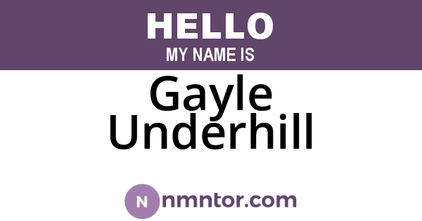 Gayle Underhill