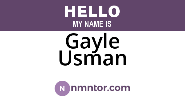 Gayle Usman