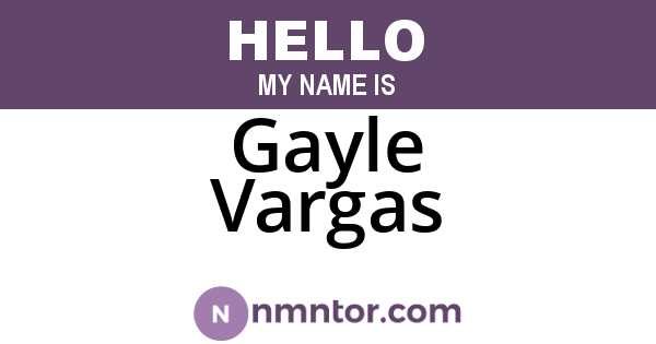 Gayle Vargas