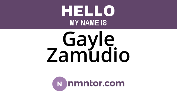 Gayle Zamudio