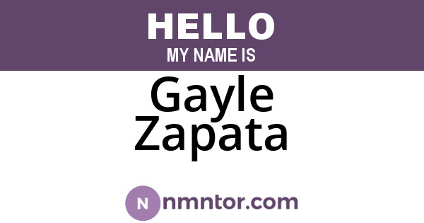 Gayle Zapata
