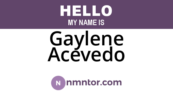 Gaylene Acevedo