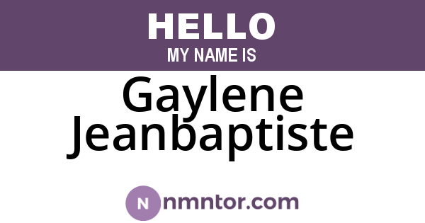 Gaylene Jeanbaptiste