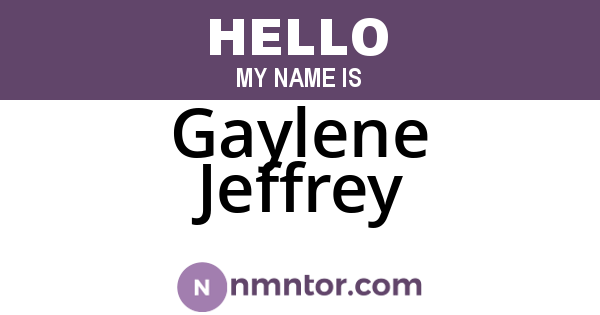 Gaylene Jeffrey
