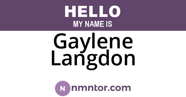 Gaylene Langdon